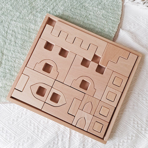 Solid Beechwood Castle Blocks