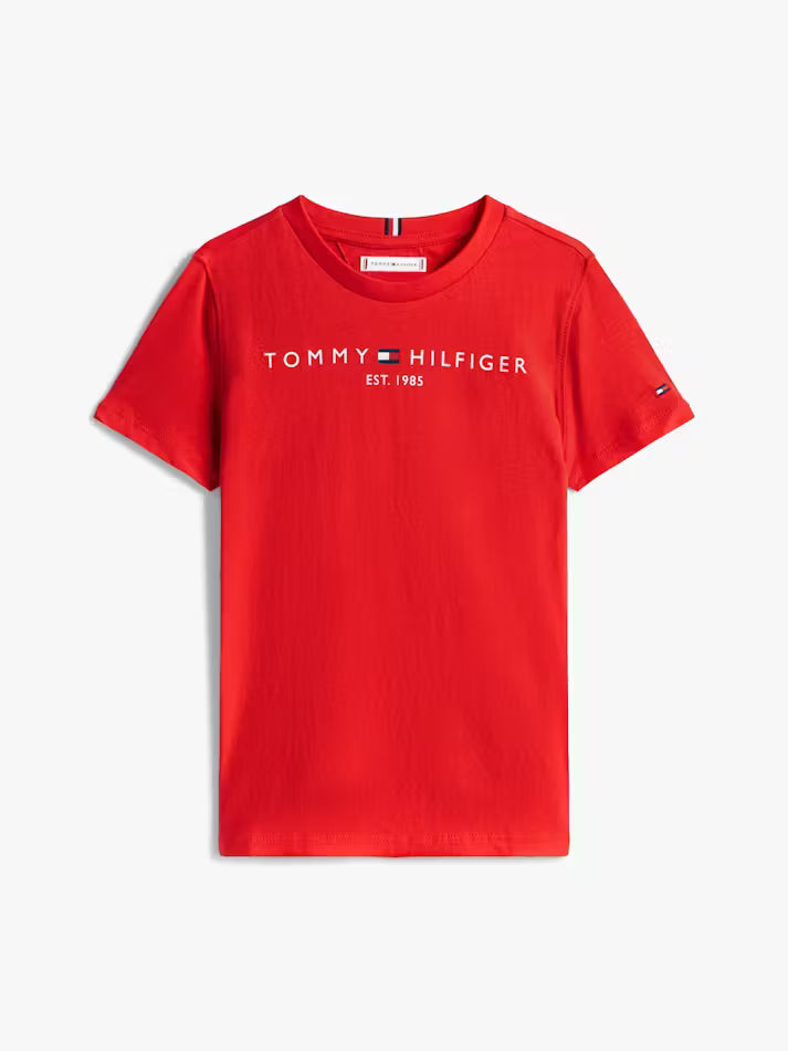 Kids Unisex Essential Tee - Deep Crimson