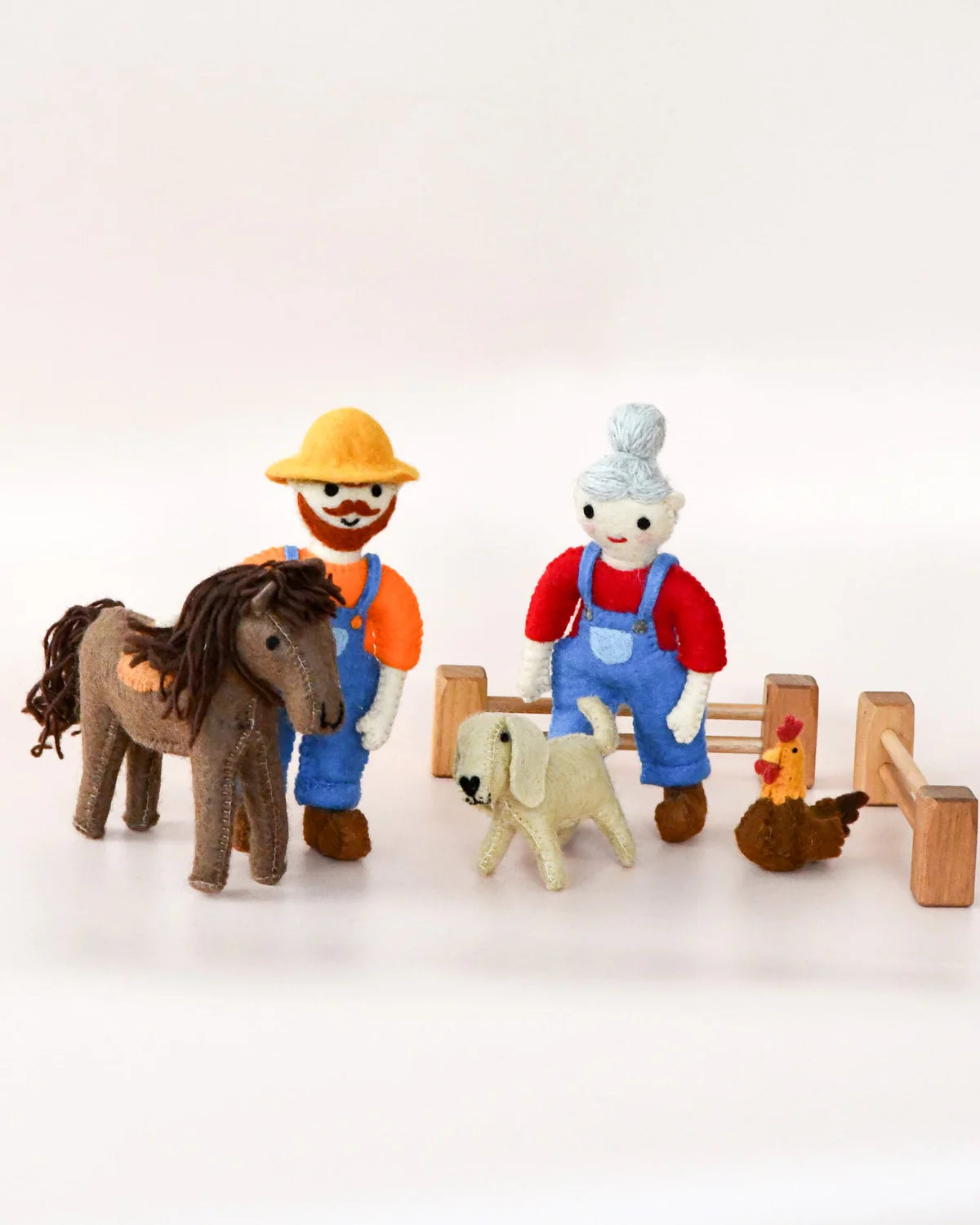 Felt Old MacDonald Female Farmer Toy | Little Woolly Vision x Tara Treasures
