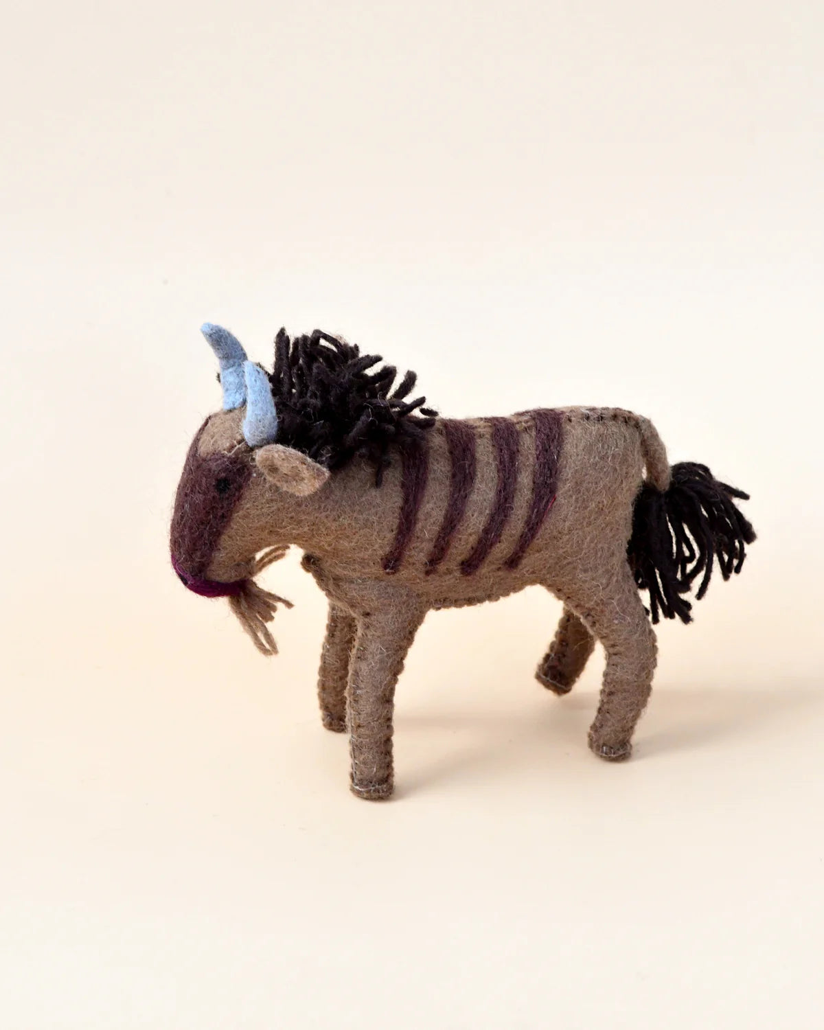 Felt Wildebeest Soft Toy for Safari Play