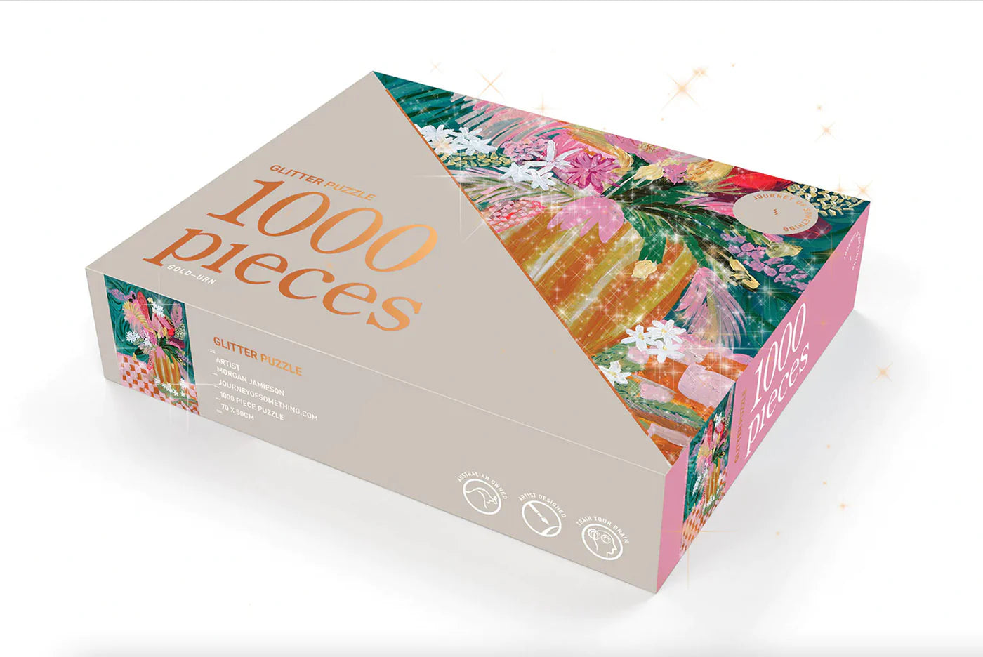 1000 Piece Glitter Puzzle - Gold Urn