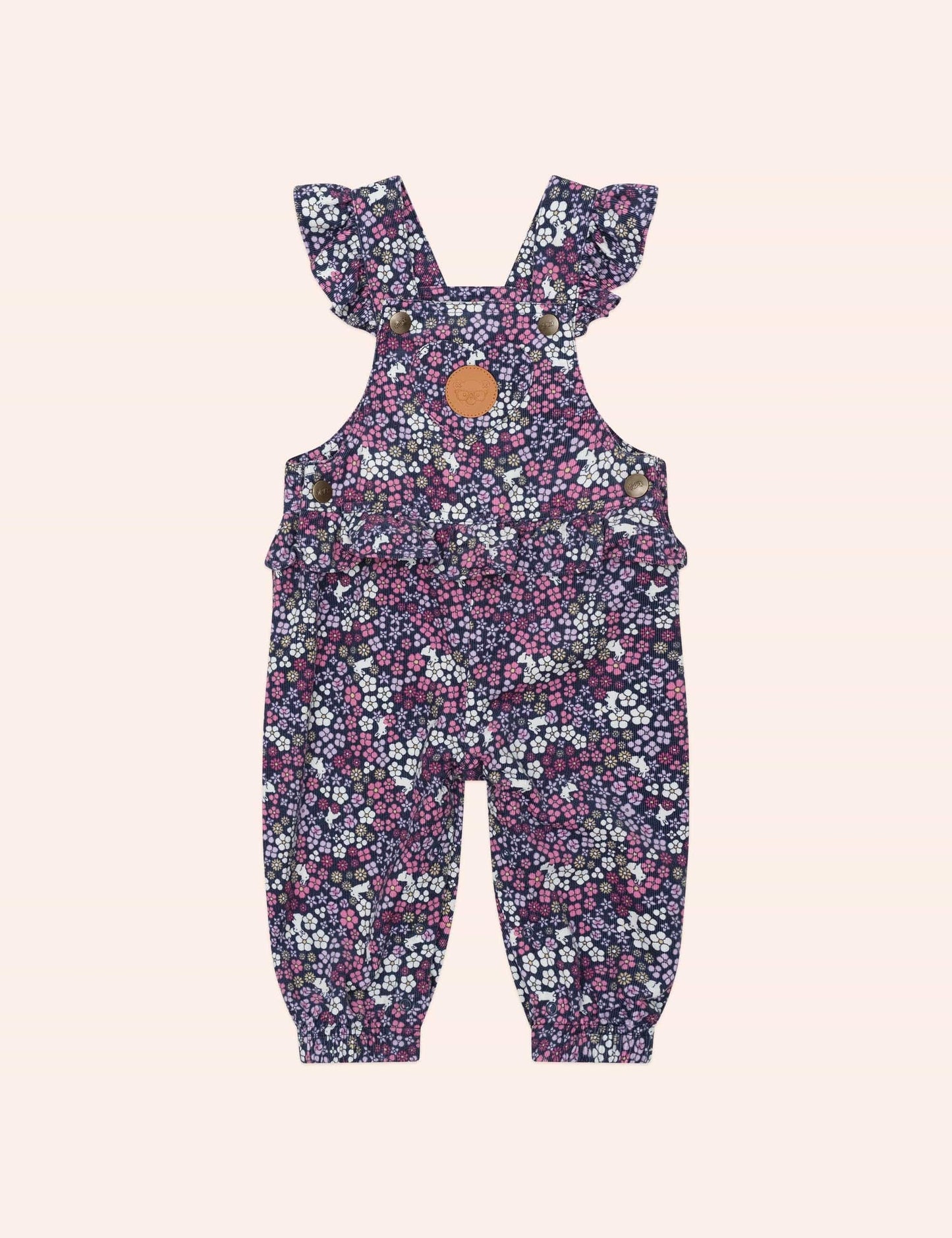 Midnight Flower Garden Frill Overall