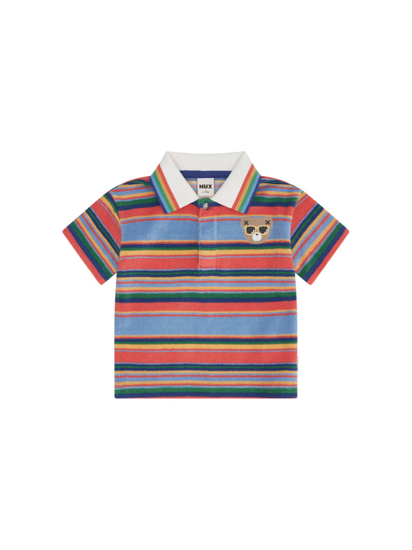COMING SOON Sunset Stripe Hux Towelling Polo
