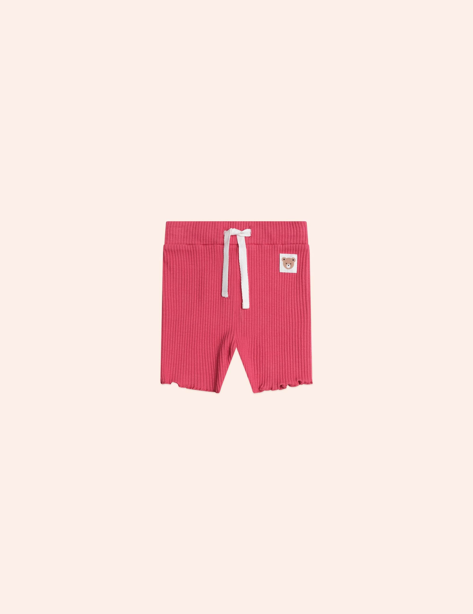 Cherry Rib Bike Shortie