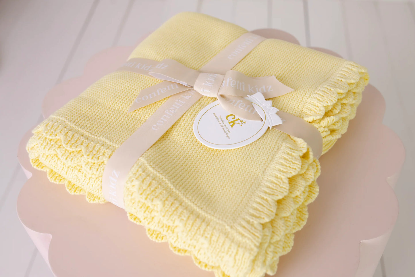 Heritage Knit Blanket Buttercream