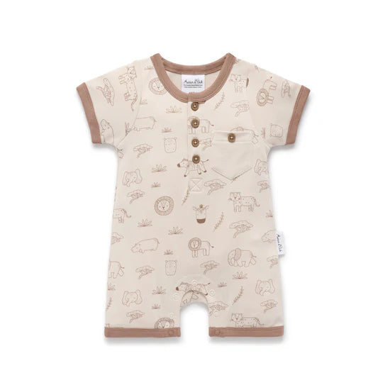 Safari Henley Romper