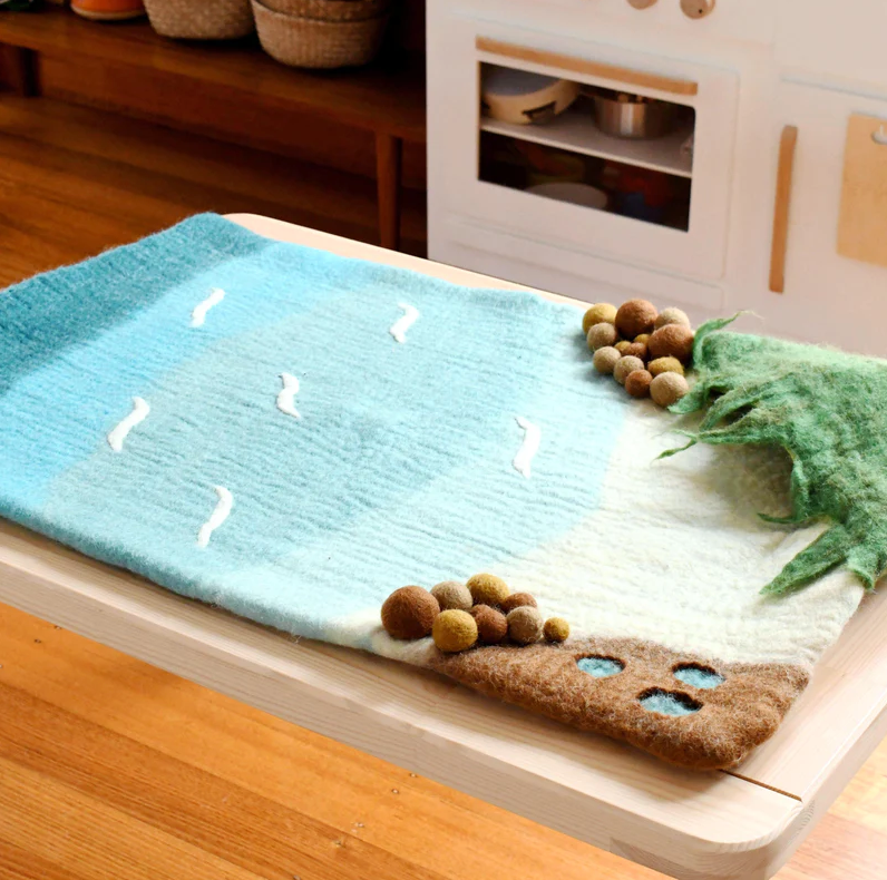 Large Sea, Beach and Rockpool Play Mat Playscape