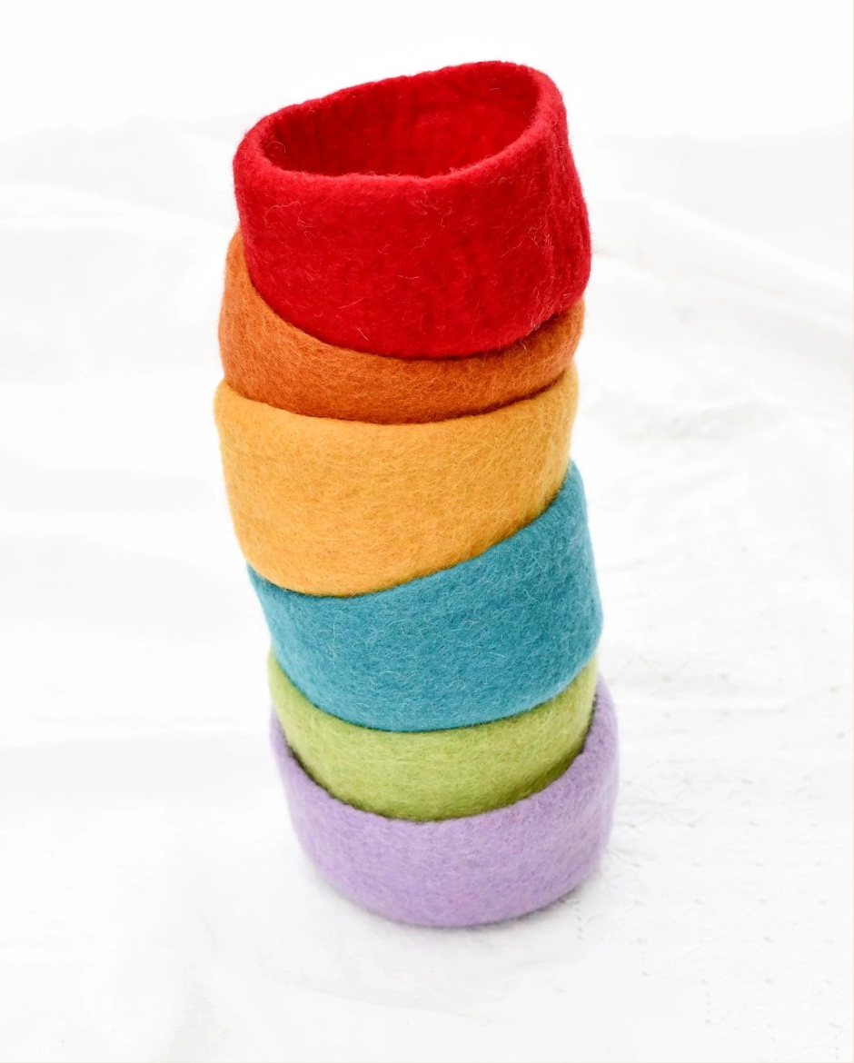 Felt Colourful Bowl Big - Set of 6