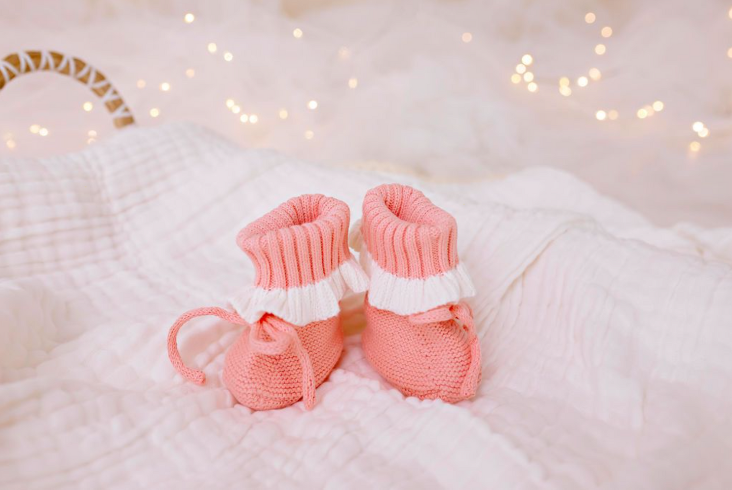 Scallop Booties - Blush
