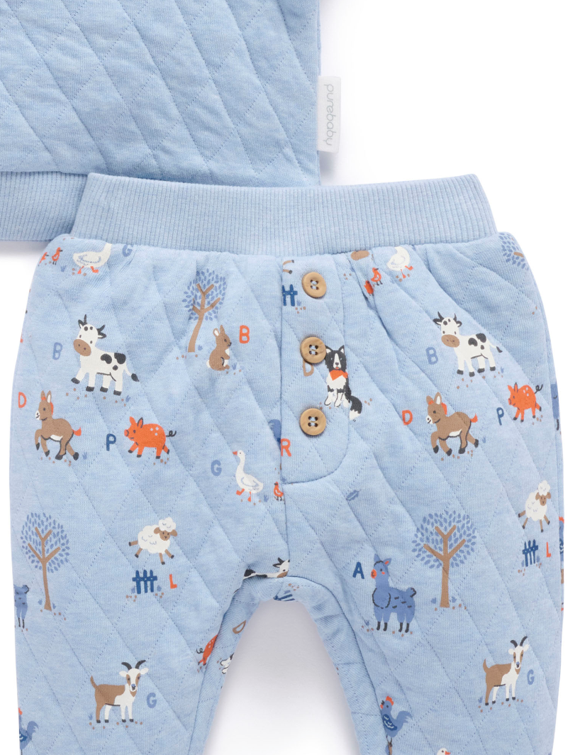 Quilted Track Set - Farm Alphabet Print