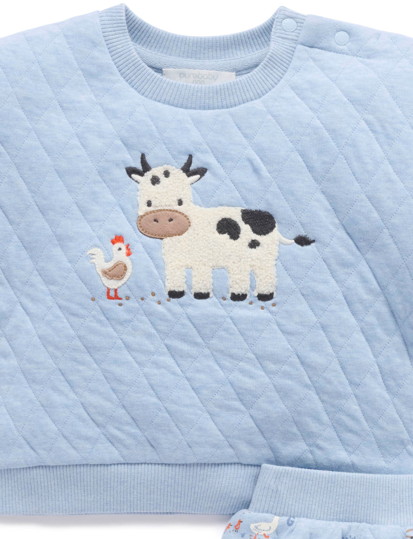 Quilted Track Set - Farm Alphabet Print
