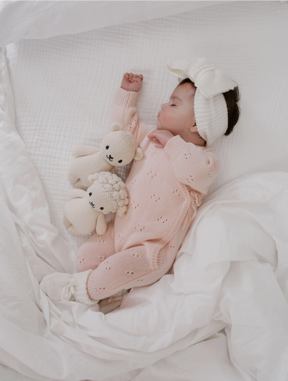 Pointelle Romper - Pink