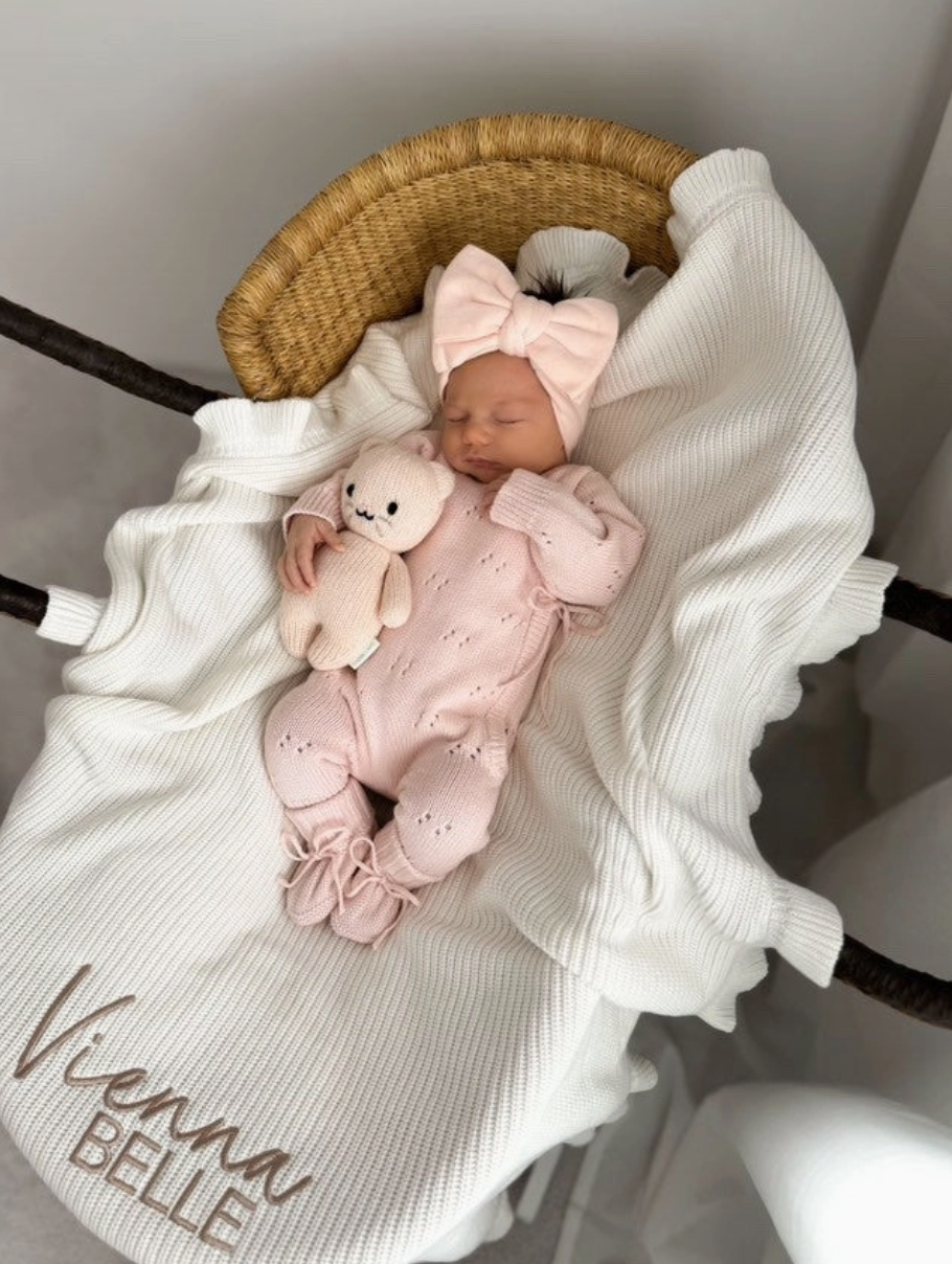 Pointelle Romper - Pink
