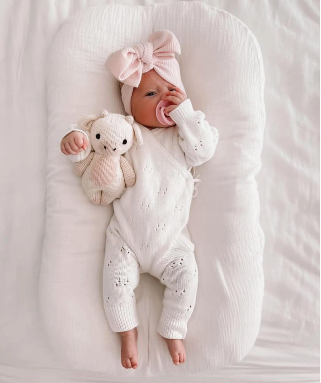Pointelle Romper - Milk