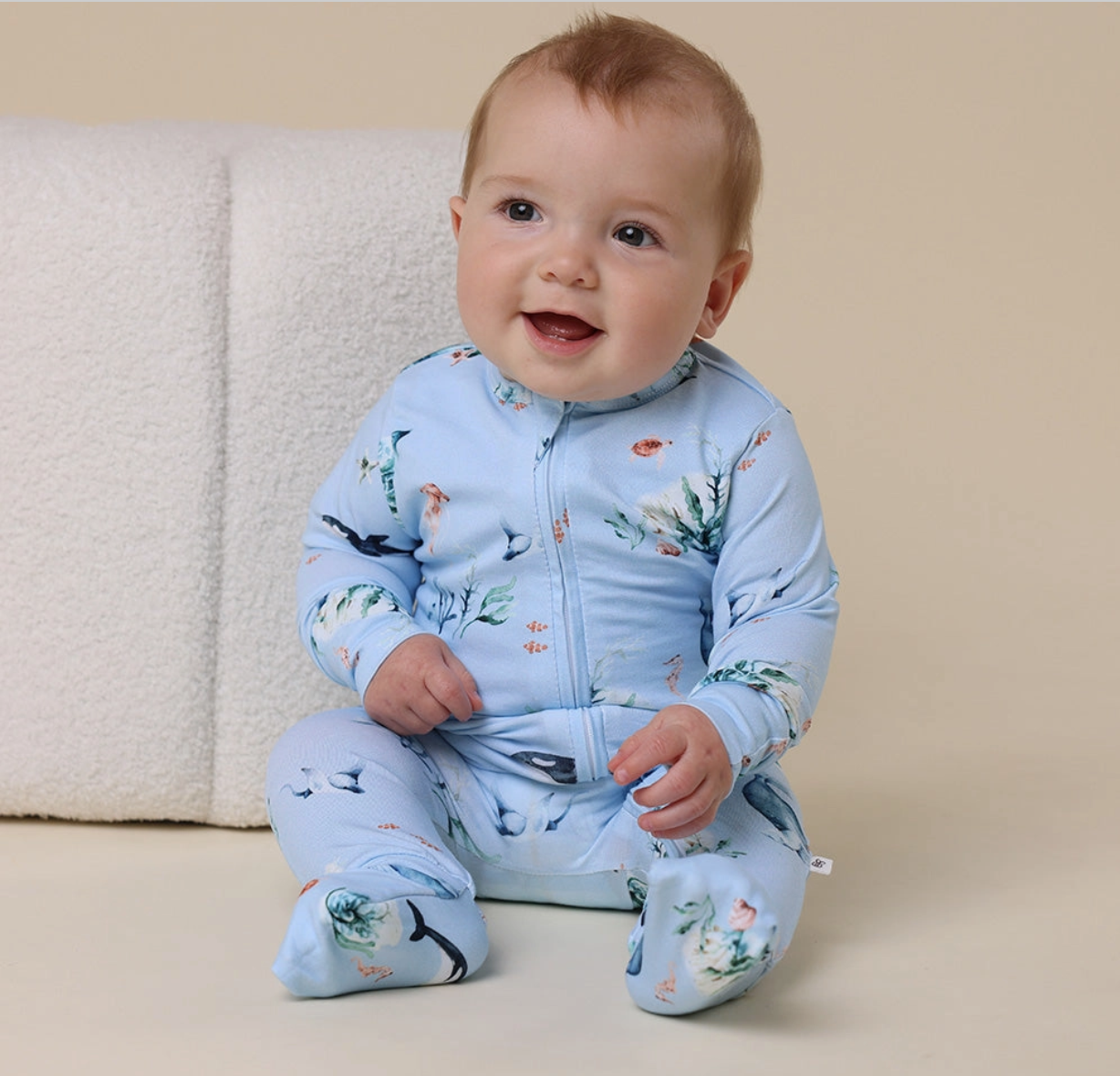 Blue Ocean Organic Snugglesuit Convertible Romper