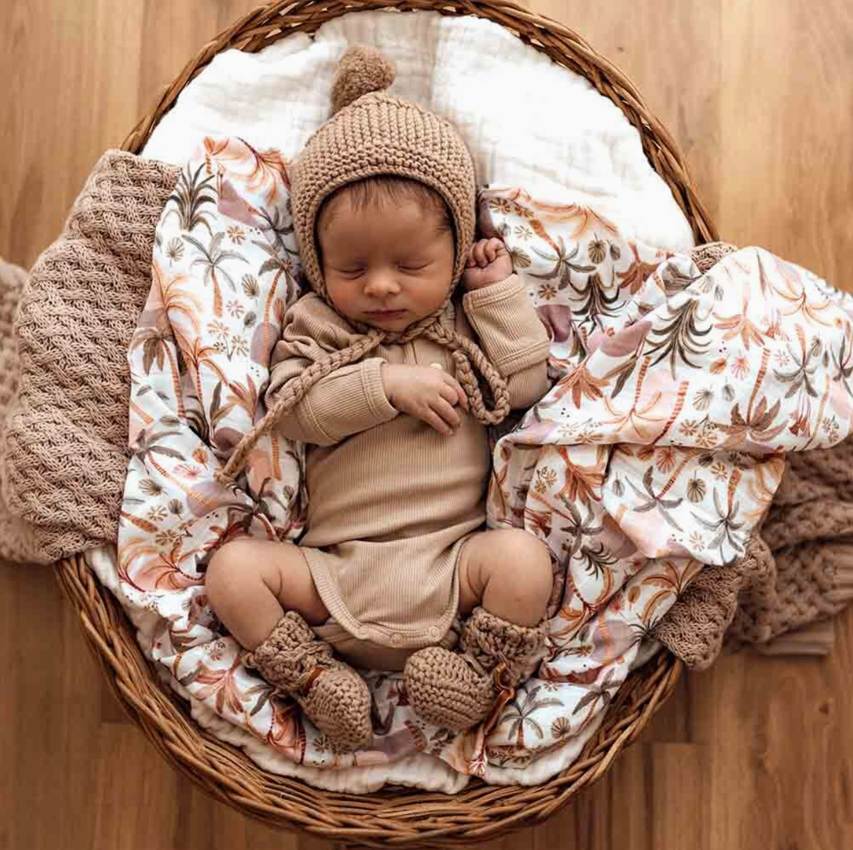 Merino Wool Bonnet & Booties - Assorted