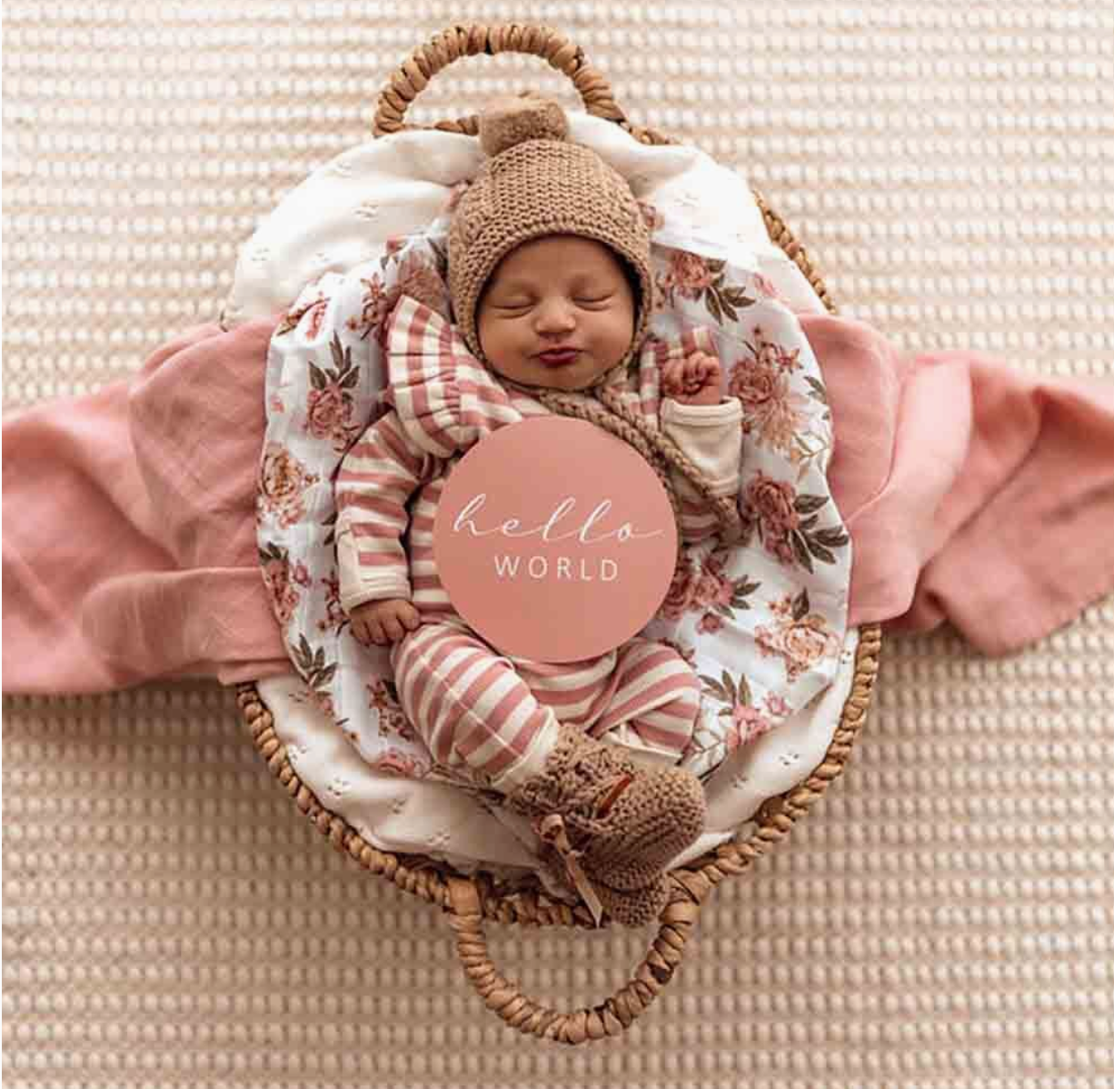 Merino Wool Bonnet & Booties - Assorted