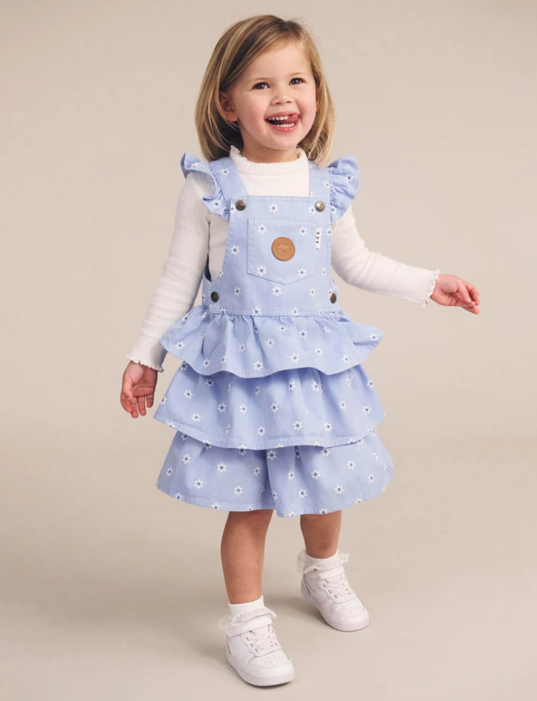 Ditsy Floral Tiered Overall Dress