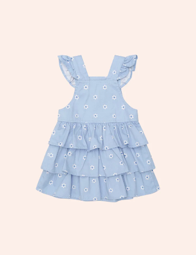 Ditsy Floral Tiered Overall Dress
