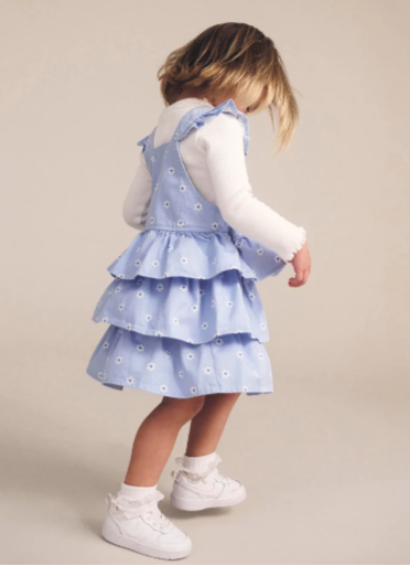 Ditsy Floral Tiered Overall Dress