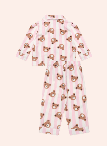 Rose Classic Hux Stripe Sleep Set