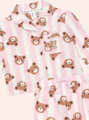 Rose Classic Hux Stripe Sleep Set