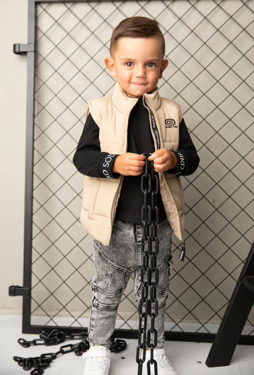 Albie Puffer Vest Biscuit