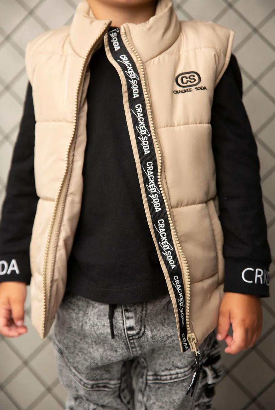 Albie Puffer Vest Biscuit