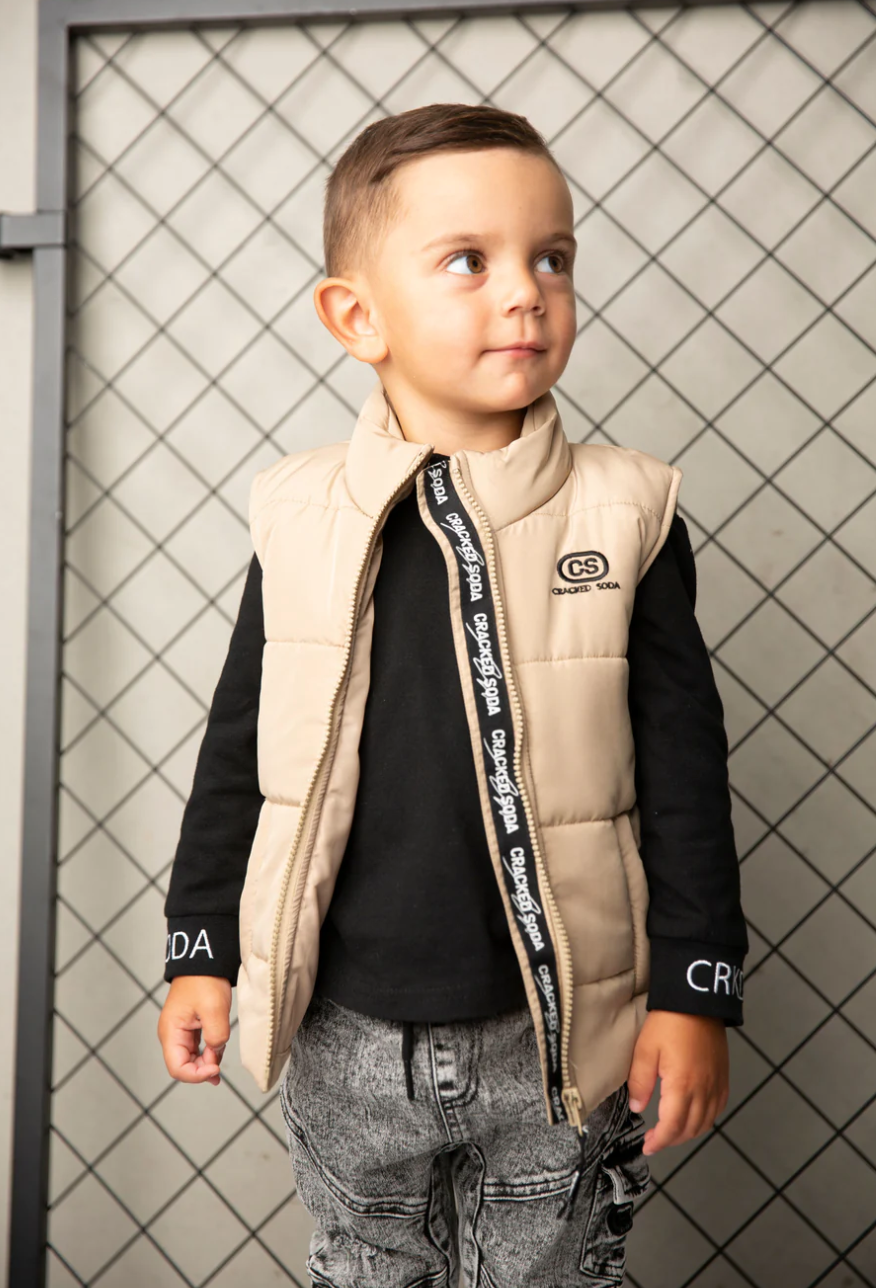 Albie Puffer Vest Biscuit