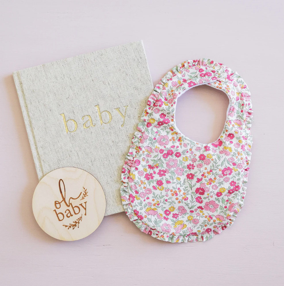 Ruffle Edge Bib Rose Garden
