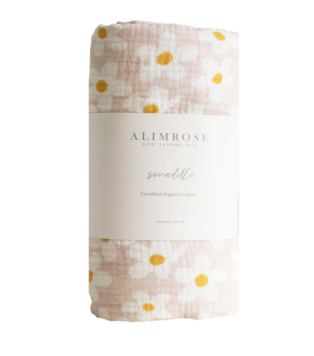 Muslin Swaddle Large Daisies