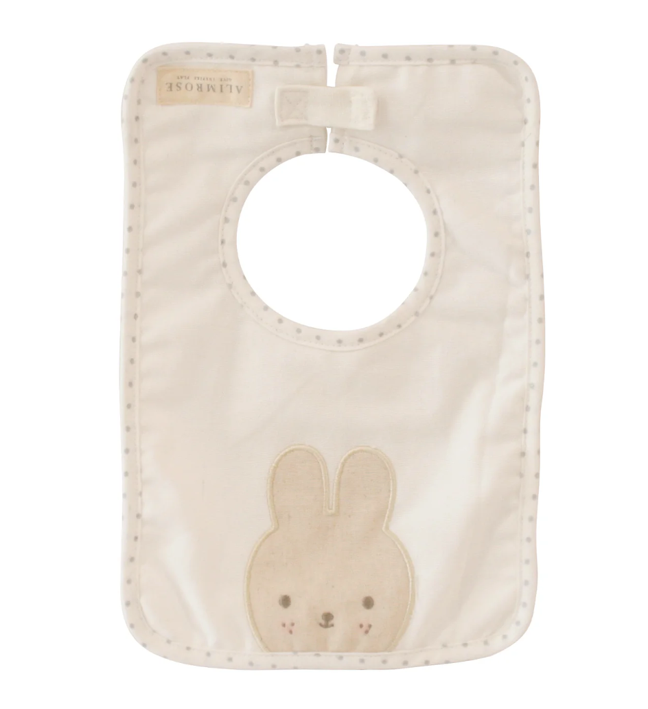Linen Bunny Bib Ivory