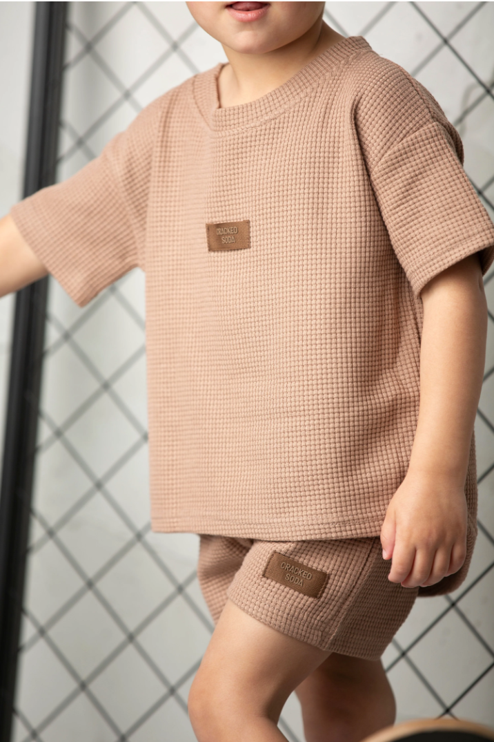 Dash Waffle Scoop Tee - Mocha