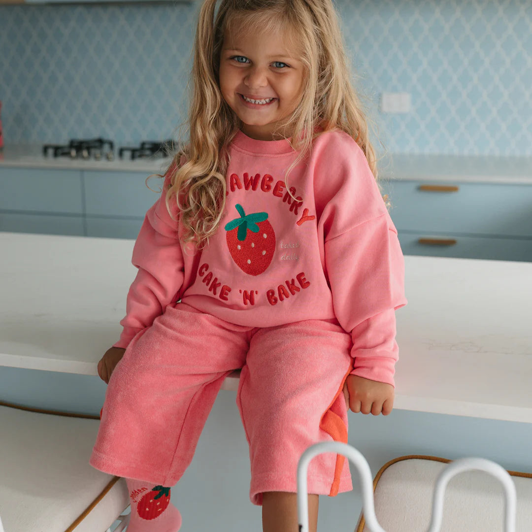 PREORDER Strawberry Cake Sweater Meringue Pink