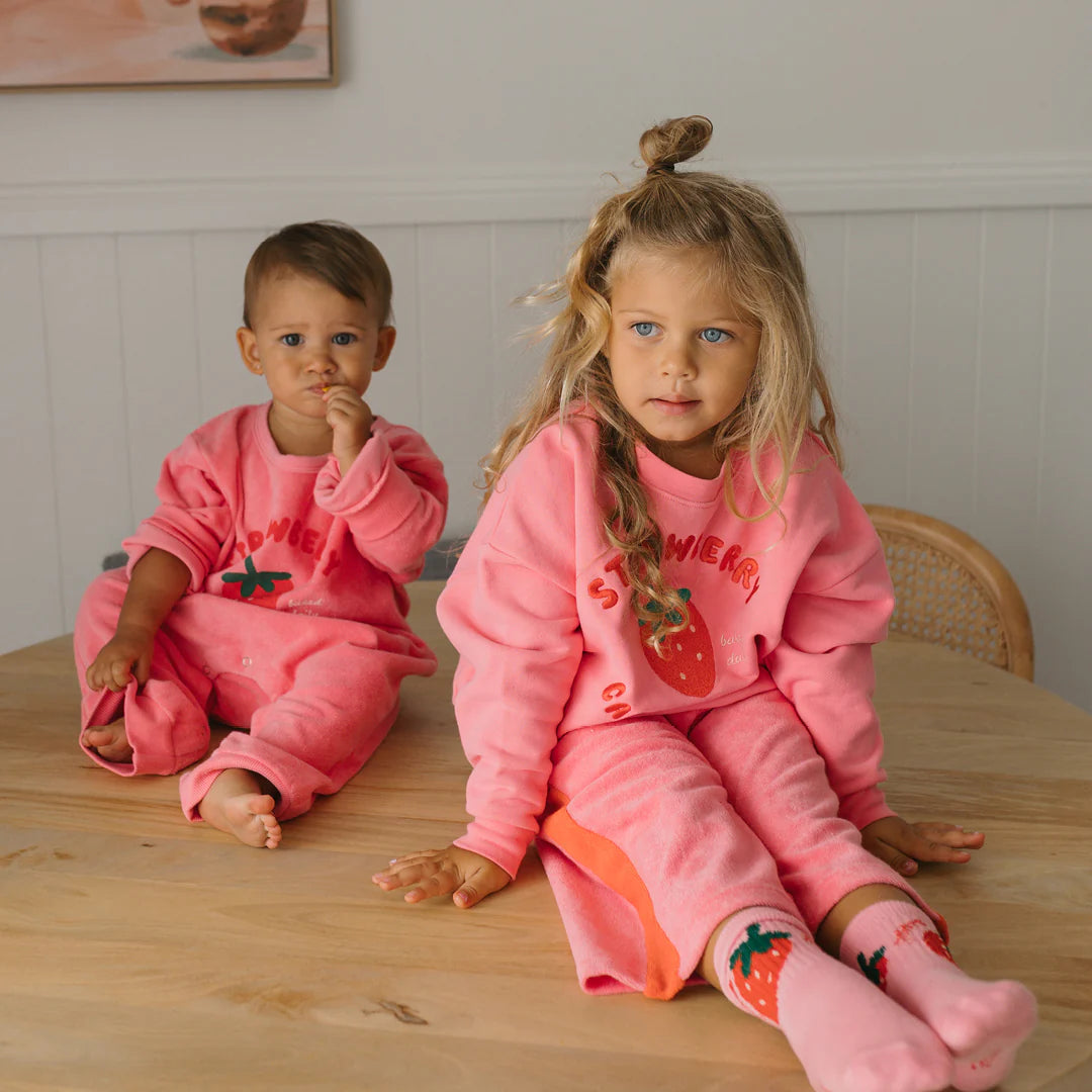 PREORDER Strawberry Cake Sweater Meringue Pink