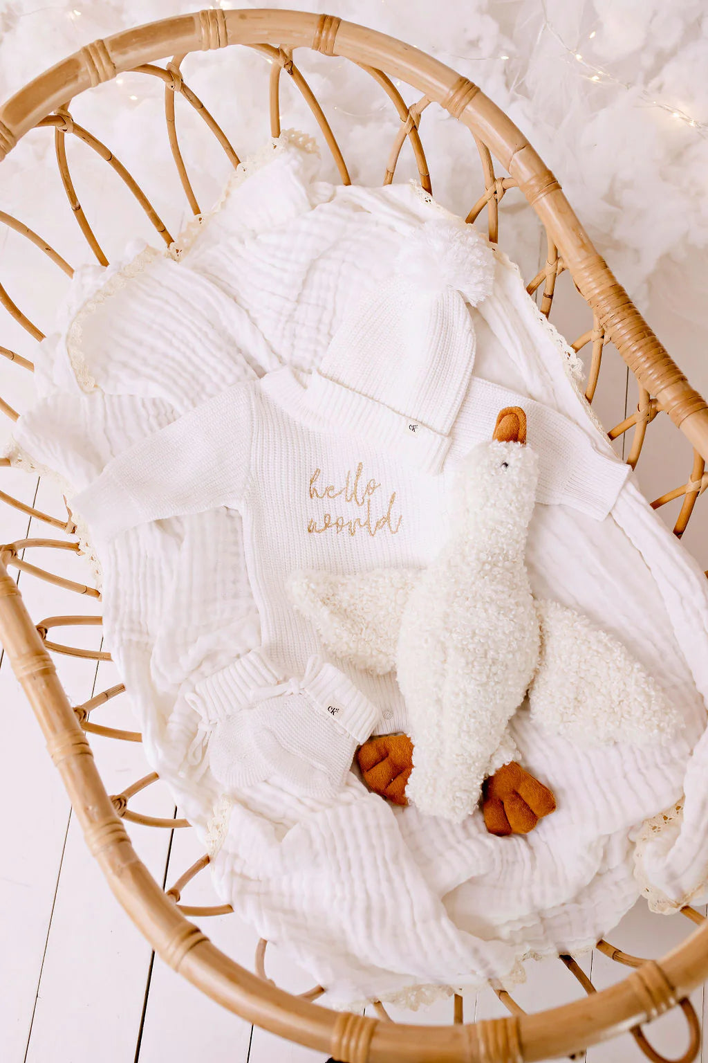 Baby Knit Beanie - Snow