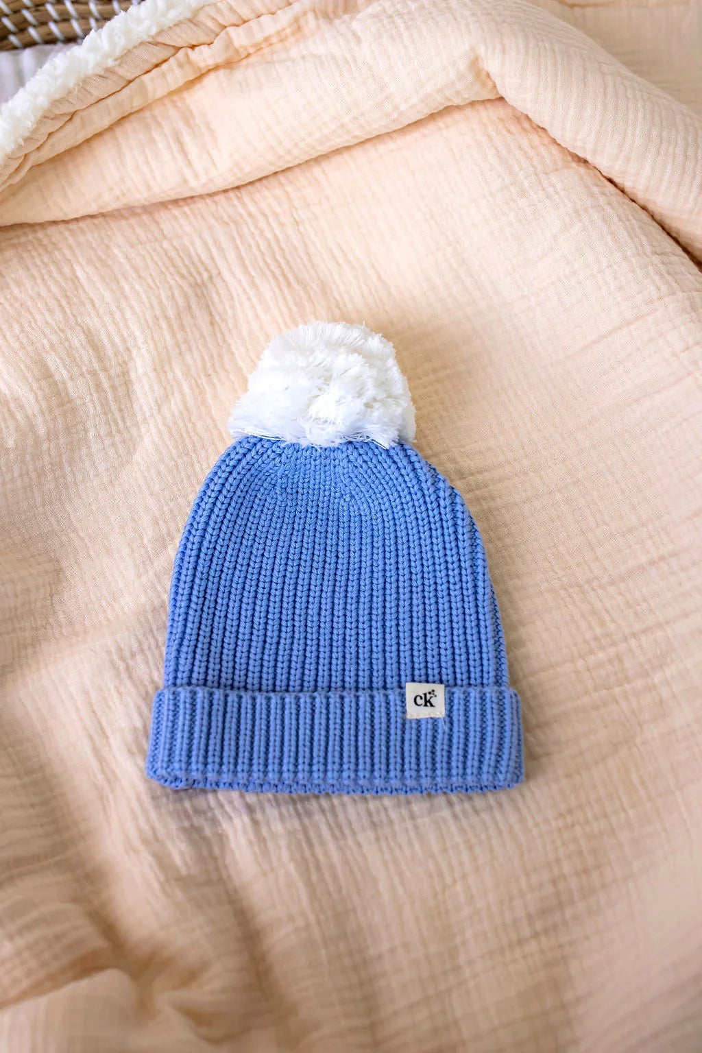 Baby Knit Beanie - Sky
