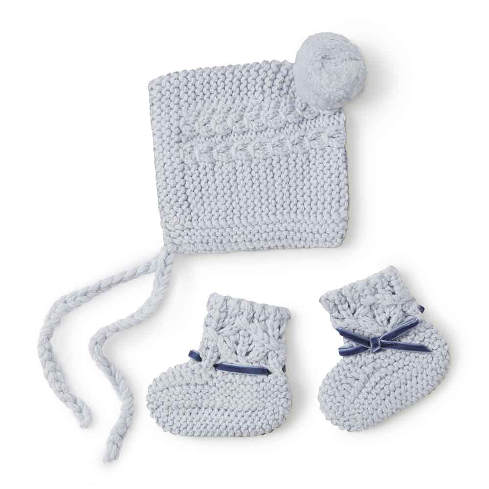 Merino Wool Bonnet & Booties - Assorted