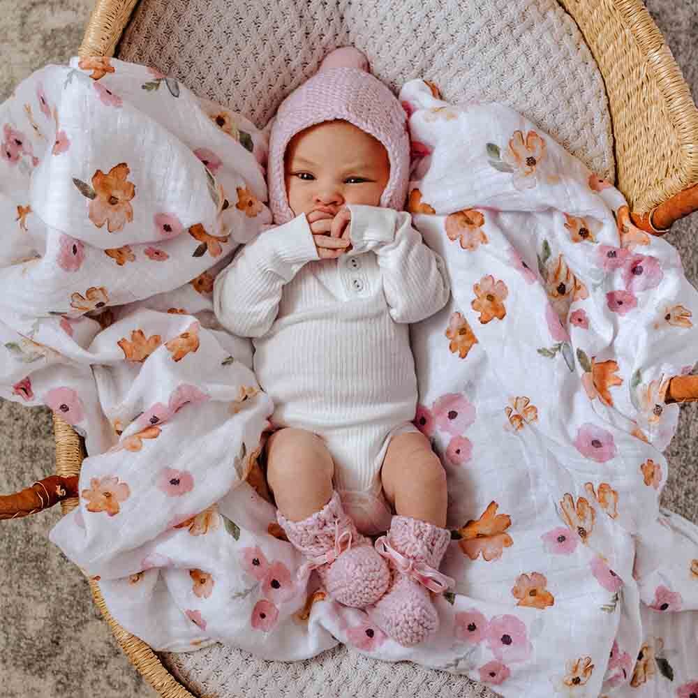 Merino Wool Bonnet & Booties - Assorted
