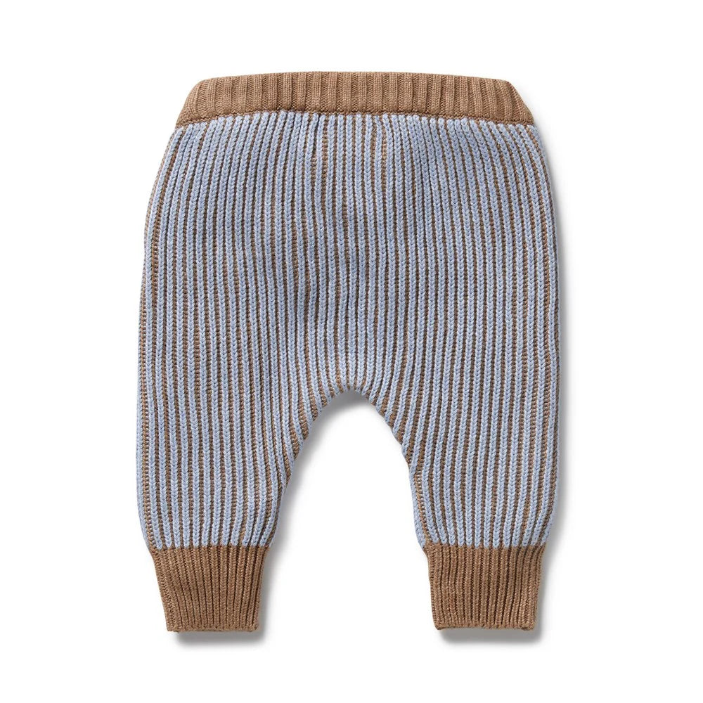 Coco Blue Speckle Organic Knitted Legging