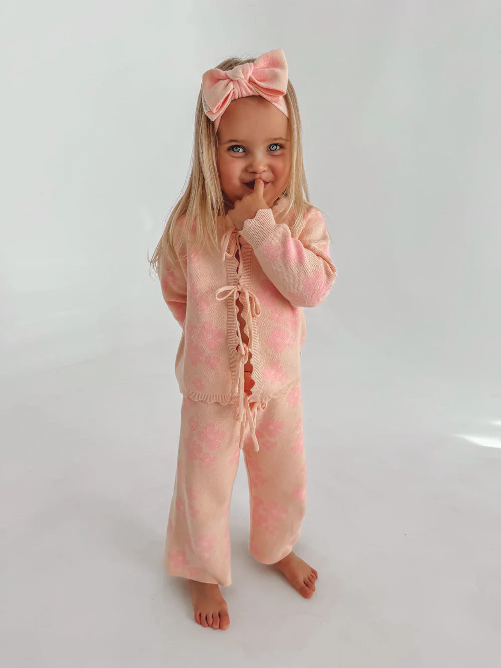 Coco Tie Knit Cardigan - Sherbet