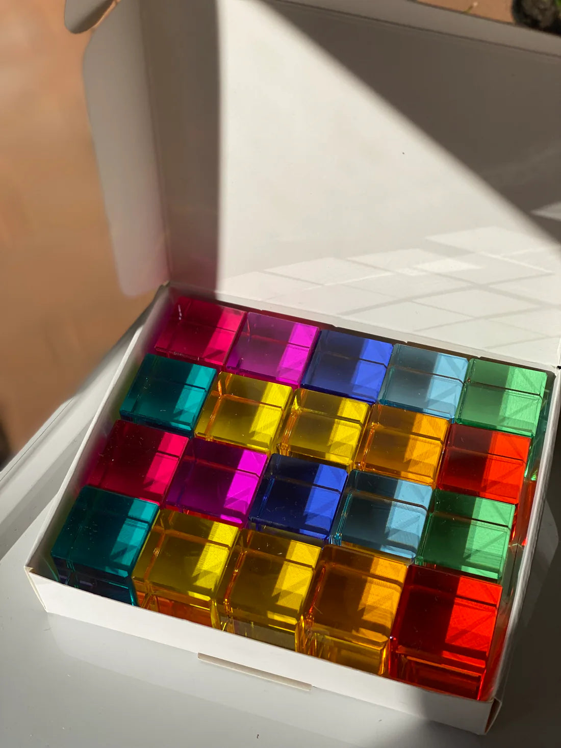 High Quality Lucite Bright Cubes & Blocks - Assorted