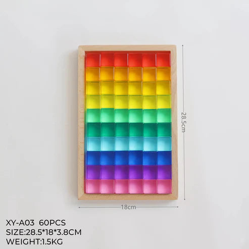 High Quality Lucite Bright Cubes & Blocks - Assorted