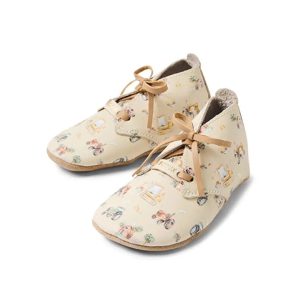 Diggers & Tractors Lace Up Shoes