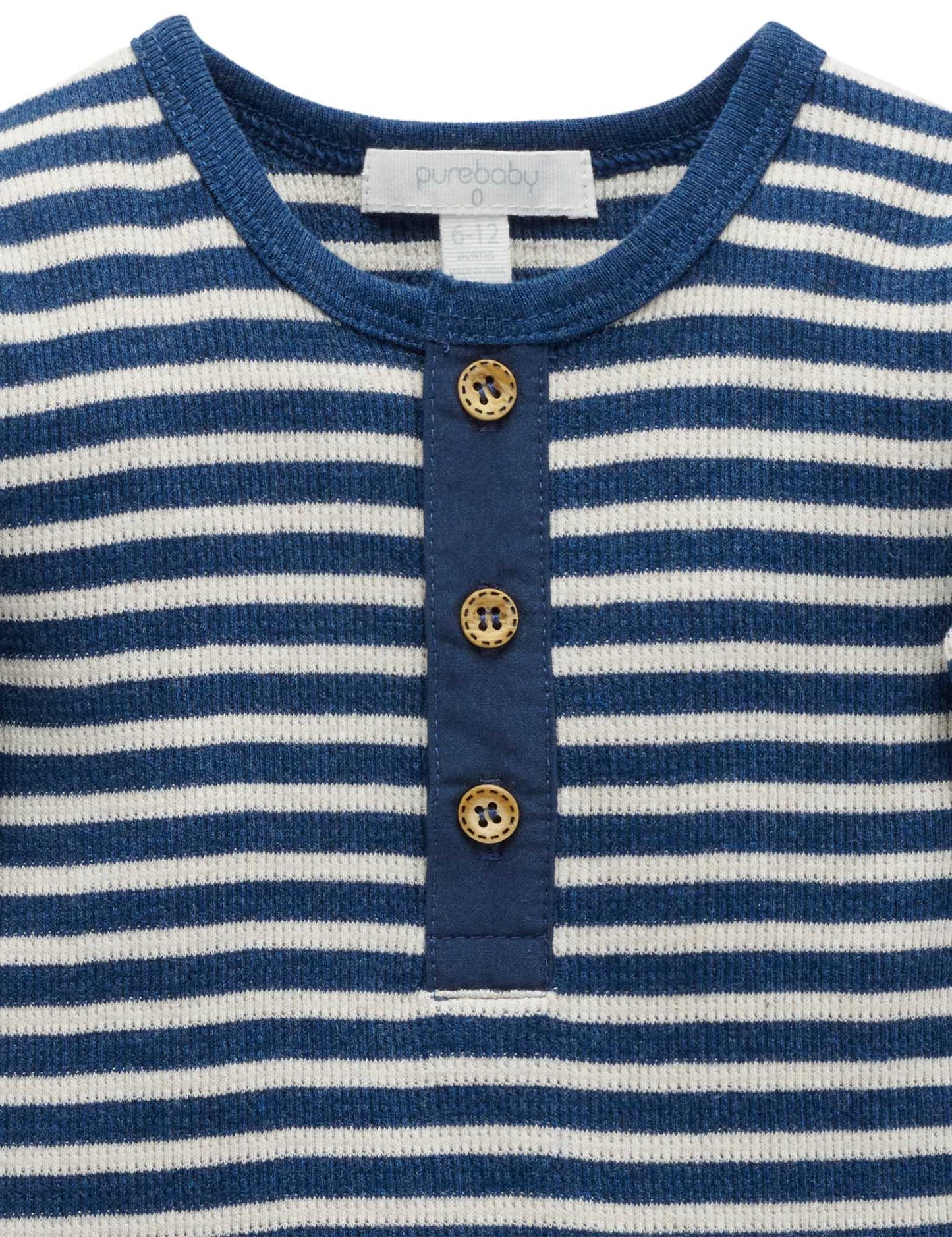 Henley Waffle Top