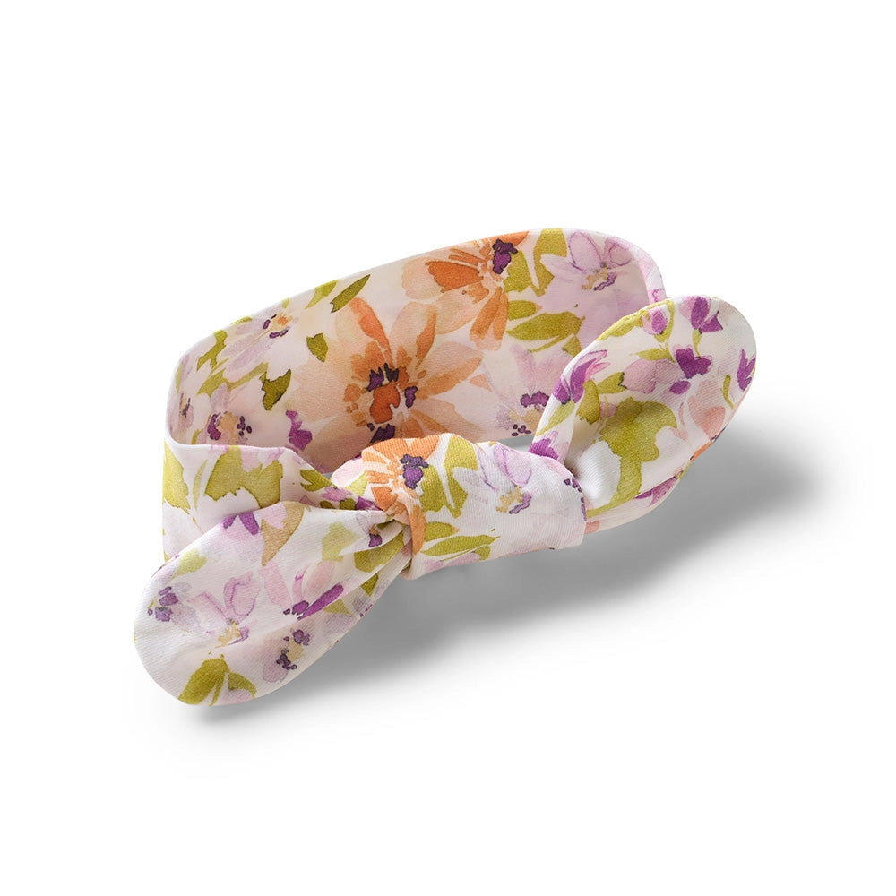 Spring Floral Organic Topknot