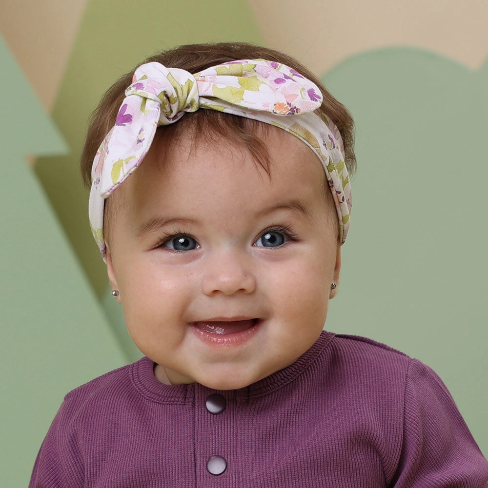 Spring Floral Organic Topknot