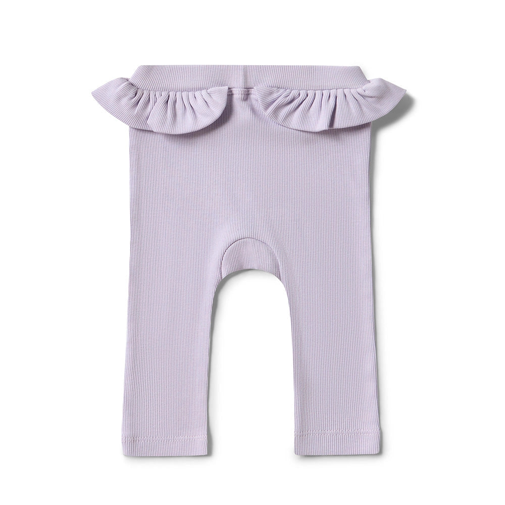 Lavender Organic Pants with Frill