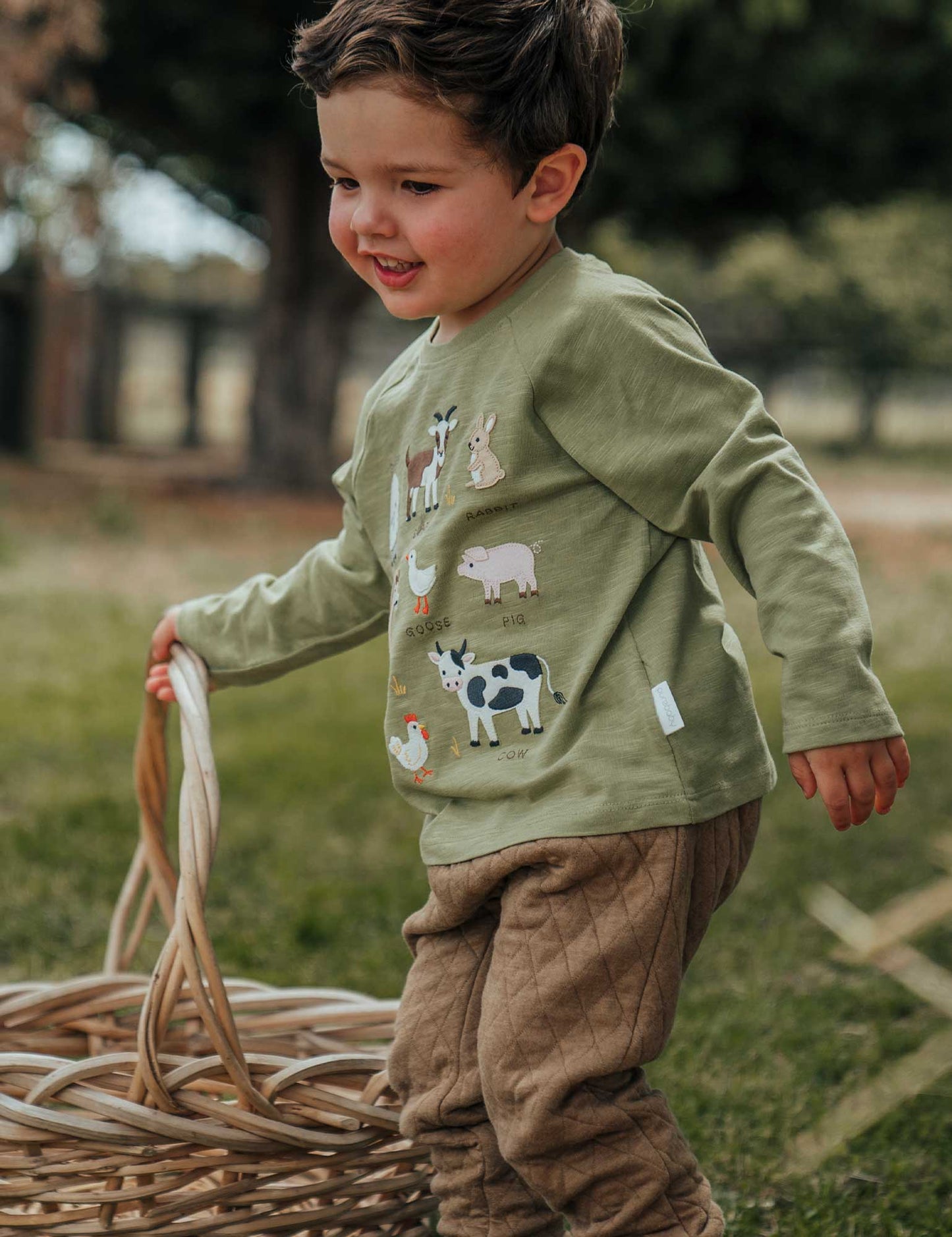 Quilted Track Pant - Barn Melange