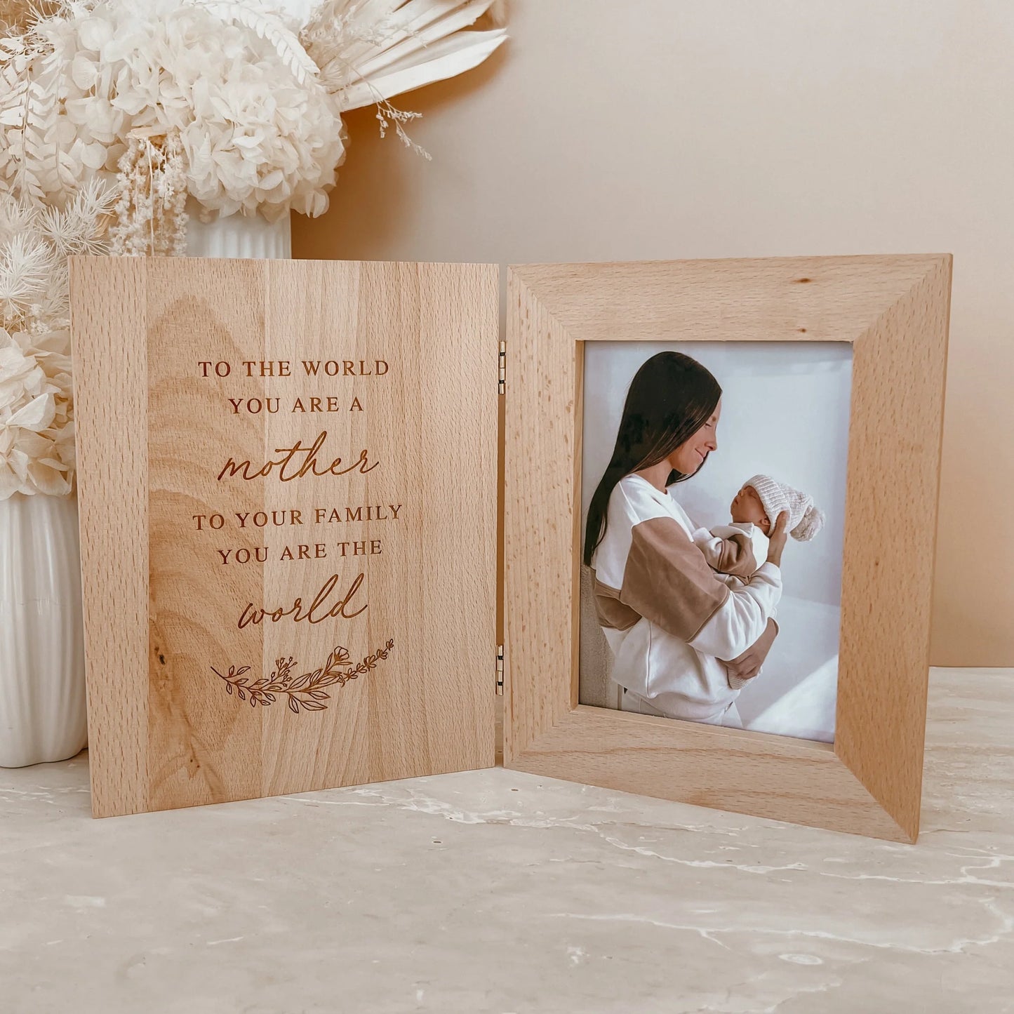 'You Are My World' Quote Wooden Photo Frame